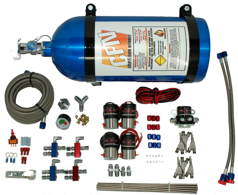 Direct Port Nitrous Fogger Kit Complete For V6 Maximus Horn Systems